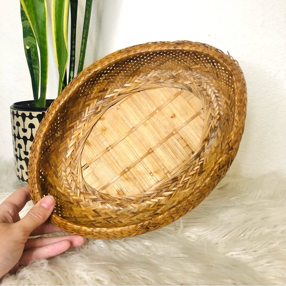 Wicker Basket Catchall / Serving Basket - Picture 2 of 5